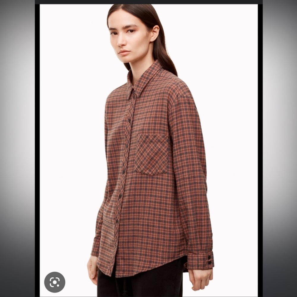 Wilfred Free Daphne Plaid Button Front Shirt - image 2